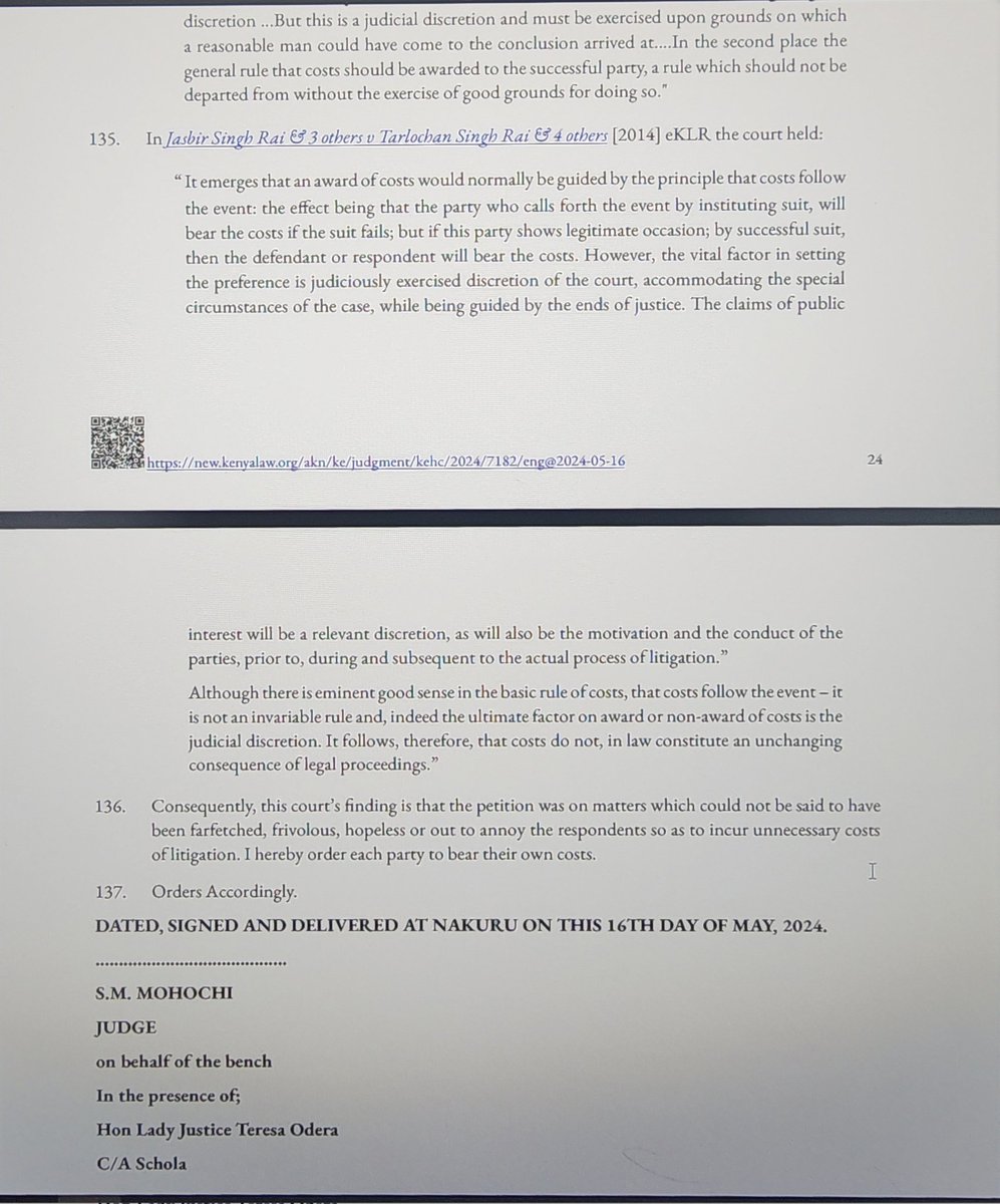kaborus's tweet image. Sometimes back, a three judge bench was appointed by the Chief Justice to hear a petition on expanded access to Justice.

To say that the judgement was a piece of shoddy work is an understatement. One judge did the judgement. Another one attended the delivery. Another one…