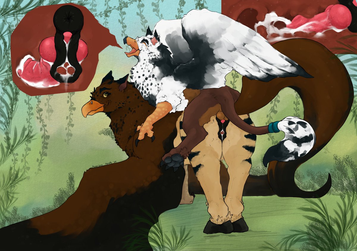 A commission for a birdy.

I struggle a great deal with gryphons, especially with the wings. But there is a very patient gryphon consultant who gives me great critique.

#gryphon #hippogryph #feralart #nsfw