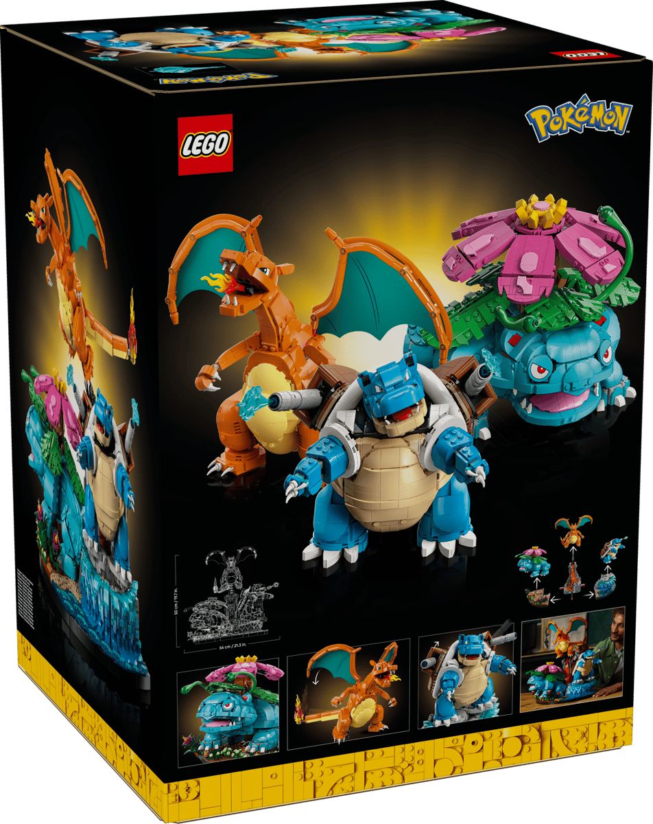 SerebiiNet's tweet image. Serebii Picture: Box of the LEGO Pokémon Venusaur, Charizard, &amp;amp; Blastoise set (72153)

serebii.net
