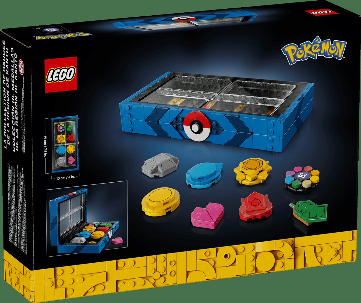 pokexperto's tweet image. La web oficial de LEGO ha puesto a la venta en set oficial de Medallas de Kanto