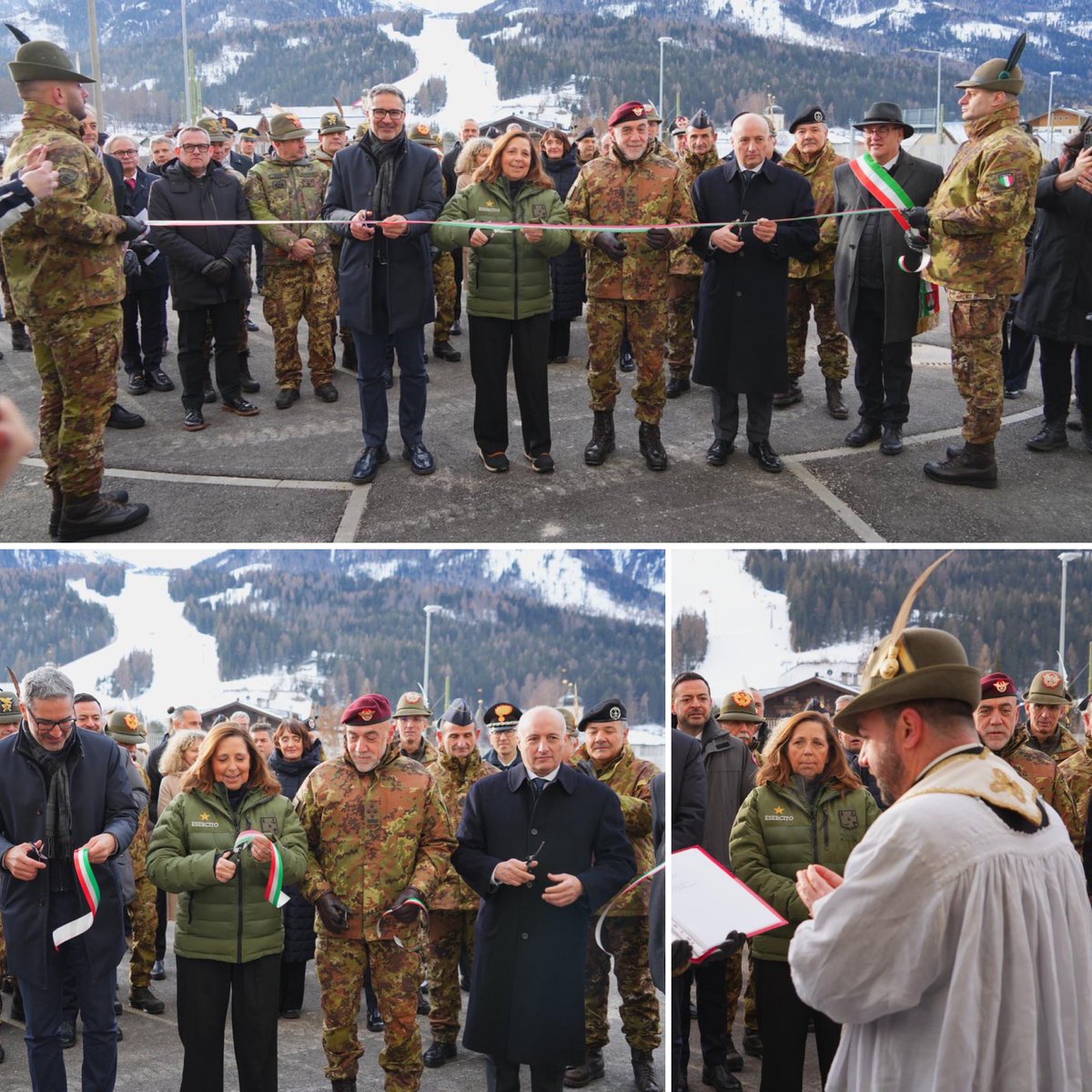 isabellarauti's tweet photo. 📌 SAN CANDIDO (BZ)
INAUGURAZIONE NUOVI EDIFICI CASERMA CANTORE
🇮🇹 Su delega del Ministro della Difesa @GuidoCrosetto ho partecipato all'inaugurazione dei nove nuovi edifici della caserma #Cantore sede di un nucleo distaccato del #6reggimentoAlpini e della #JointTaskForce unità operativa interforze istituita per i Giochi Olimpici e Paralimpici di @milanocortina26.
🤝 La #Difesa opera in concorso al Comitato organizzatore dei Giochi, al @Viminale ed agli altri Dicasteri interessati, Enti ed Amministrazioni locali, in un modello di #sistemaItalia che prevede anche il contributo di volontari dell’Associazione Nazionale Alpini @ana_web.
🚧 Gli interventi di riqualificazione - condotti da @segredifesa in collaborazione con la #ProvinciaAutonomadiBolzano e @agenziademanio - rientrano in un progetto di ristrutturazione e razionalizzazione delle caserme @Esercito per garantire infrastrutture moderne, sicure e sostenibili, e benessere del personale.
🤝 La ristrutturazione declina il principio dell #inclusione centrale nella #culturadelladifesa e la caserma Cantore è priva di barriere architettoniche, pensata anche per ospitare i nostri atleti paralimpici del #GSPD ed i loro familiari.
🪖 La caserma di San Candido intreccia storia e futuro; la posizione geografica, la sua vocazione e potenzialità la rendono un hub strategico per la formazione e l’addestramento #mountainwarfare di tutte le #ForzeArmate e di reparti stranieri. Un quadrante strategico per addestrare alle sfide del #GrandeFreddo.
@MinisteroDifesa @SM_Difesa @ItalianAirForce @ItalianNavy @_Carabinieri_ @InfoSanCandido
#ValPusteria #AltoAdige