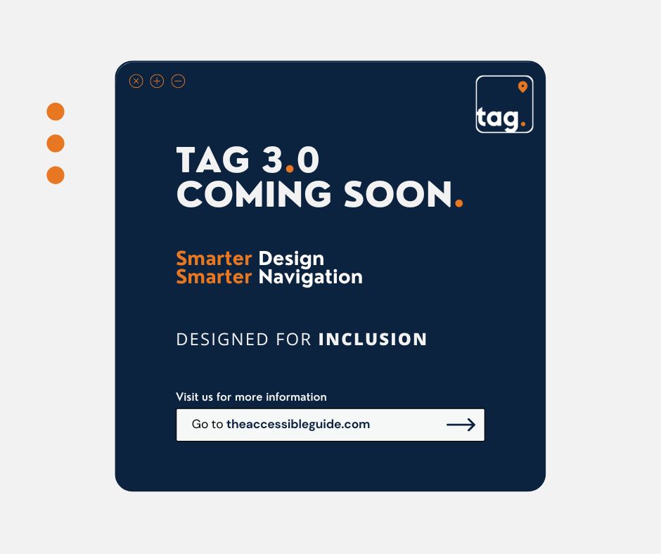 TheAccessGuide's tweet image. TAG 3.0 introduces a cleaner, more intuitive user experience, with smarter design and navigation built around real‑world use.
