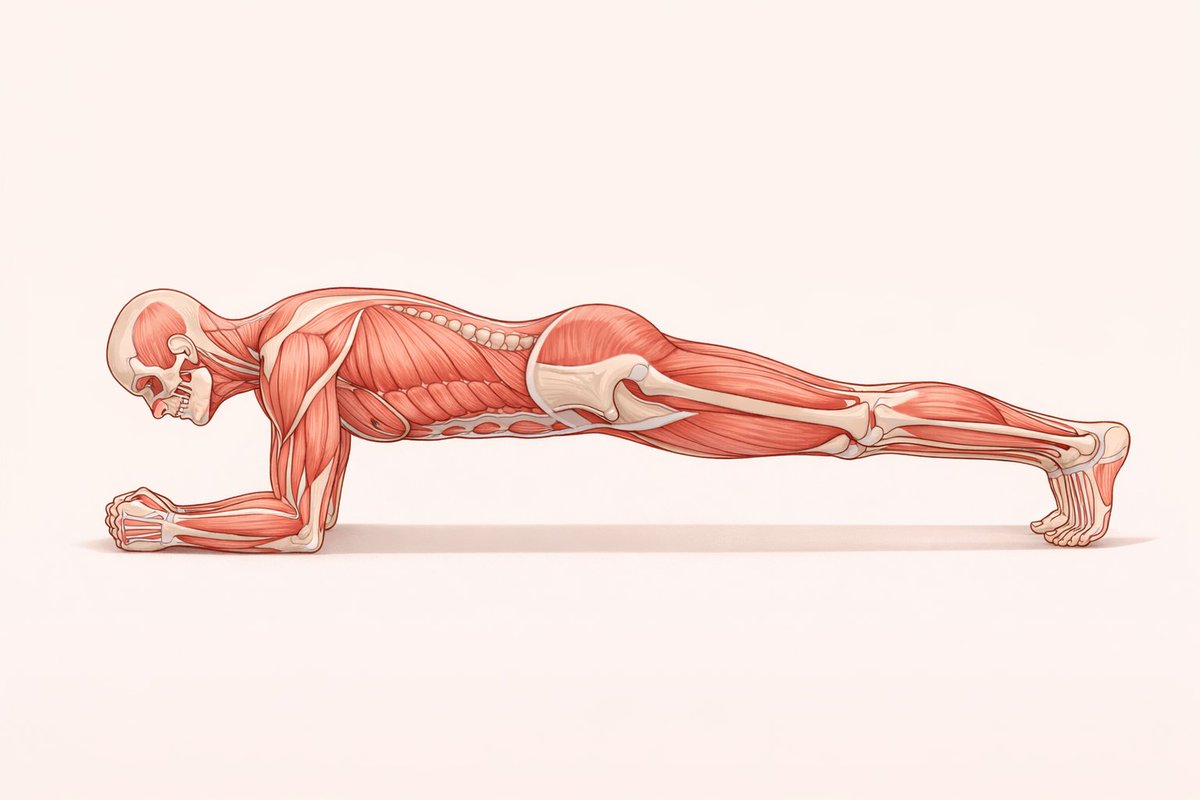 winston_zin's tweet image. Planks are one of the best exercises for longevity.

A 2023 study found they can lower blood pressure better than running.

Start with 3 sets of 60 seconds, 3x per week to get the biggest blood pressure drop for the least effort.
