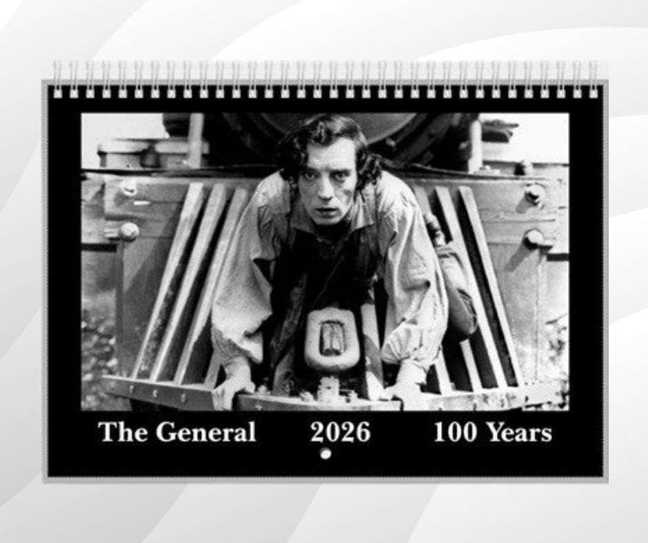 This 2026 Wall Calendar has 12 different photos of Buster from "The General" in celebration of the 100-year anniversary for the filming of "The General". It also lists opening dates for Buster's Films and other important dates.
buff.ly/6YeM5aS

#oldhollywood