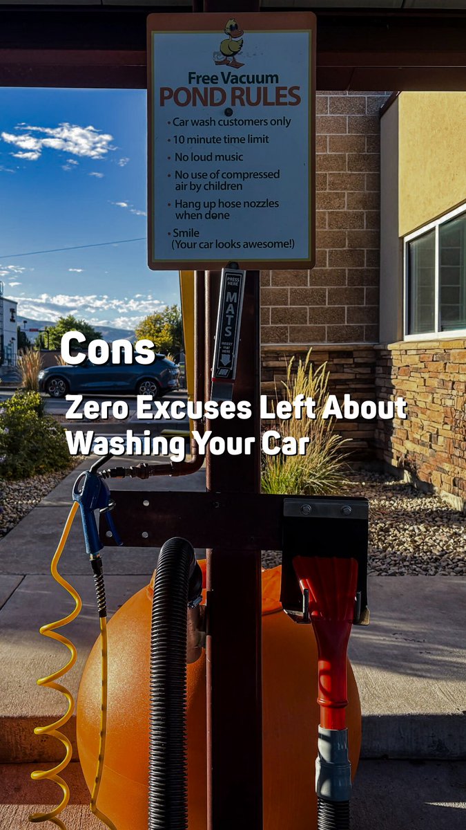 quickquack's tweet image. Pros and cons of choosing Quick Quack. 

Easy decision. 👍

#QuickQuackCarWash #CeramicDuck #UnlimitedCarWash #CarWashLife #DriveClean