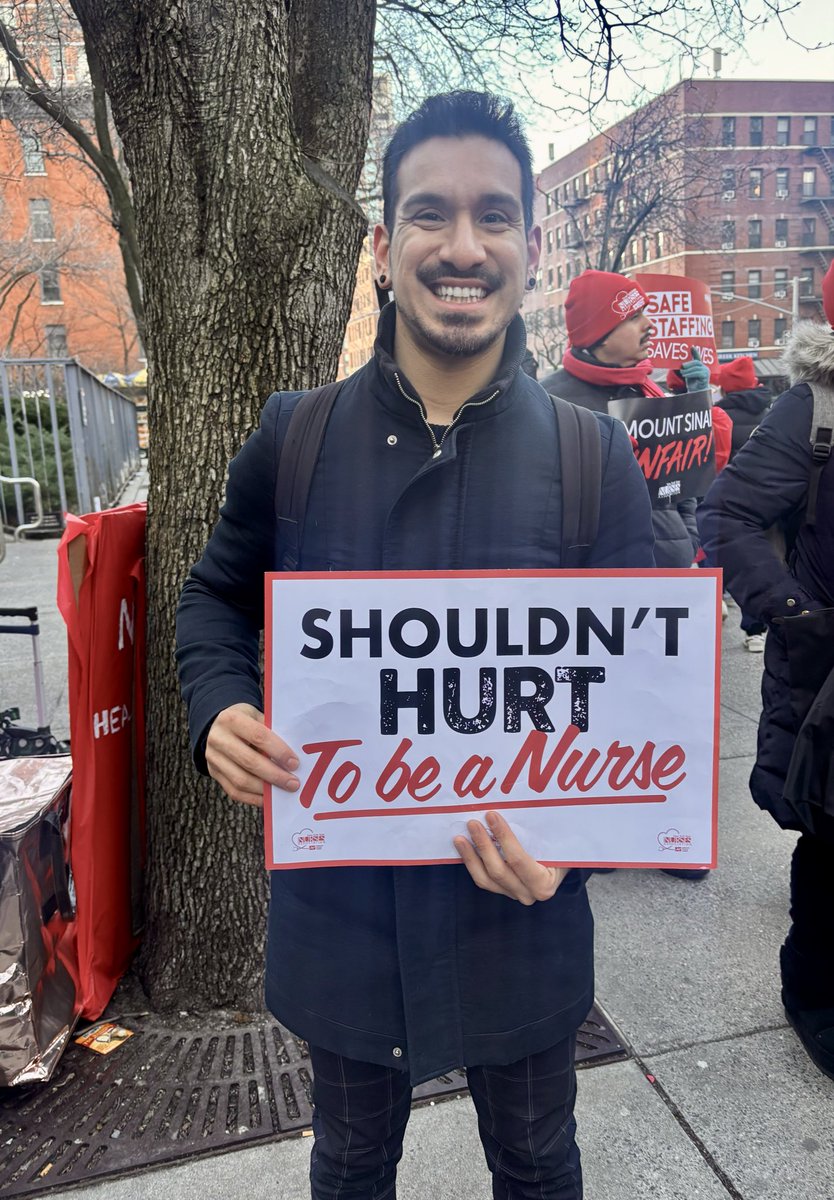 Got up earlier to stand with our <a href="/nynurses/">NYSNA</a> and demand fair wages and benefits, safe staffing, and workplace safety. Let’s go! #NYCNurseStrike