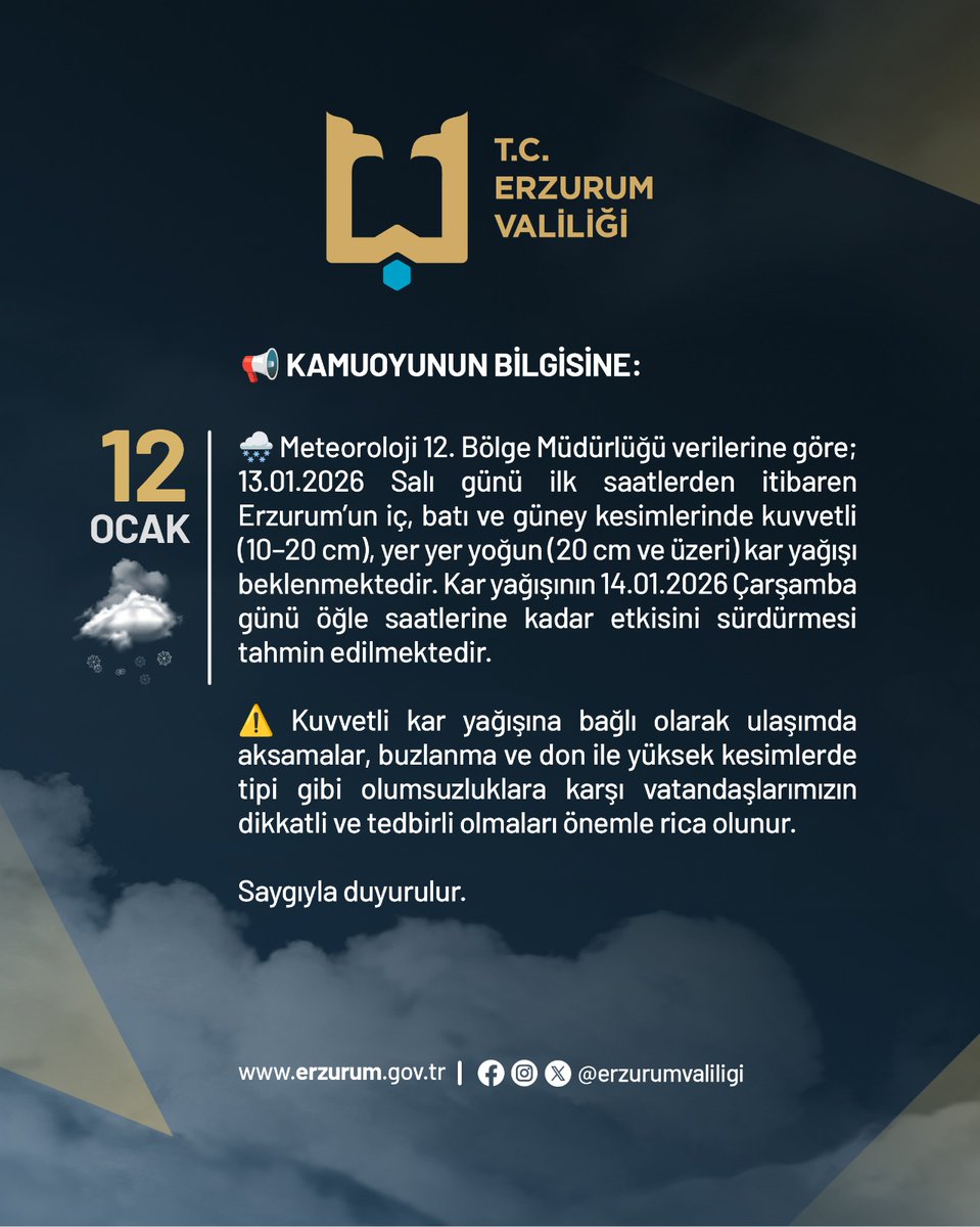 T.C.Erzurum Valiliği tweet media