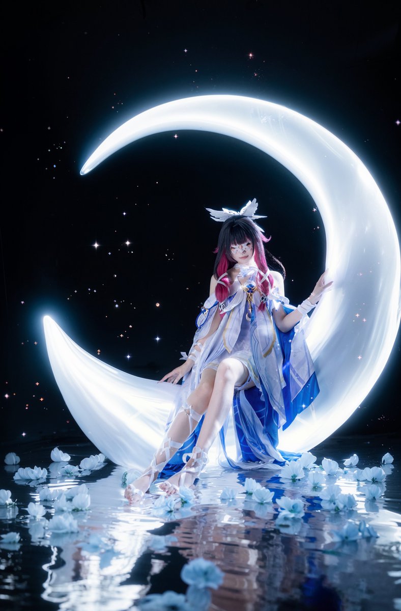 tokio0131's tweet image. コロンビーナちゃんが月に帰れますように...🌙✨

#月の在処へ #原神 
#コロンビーナ