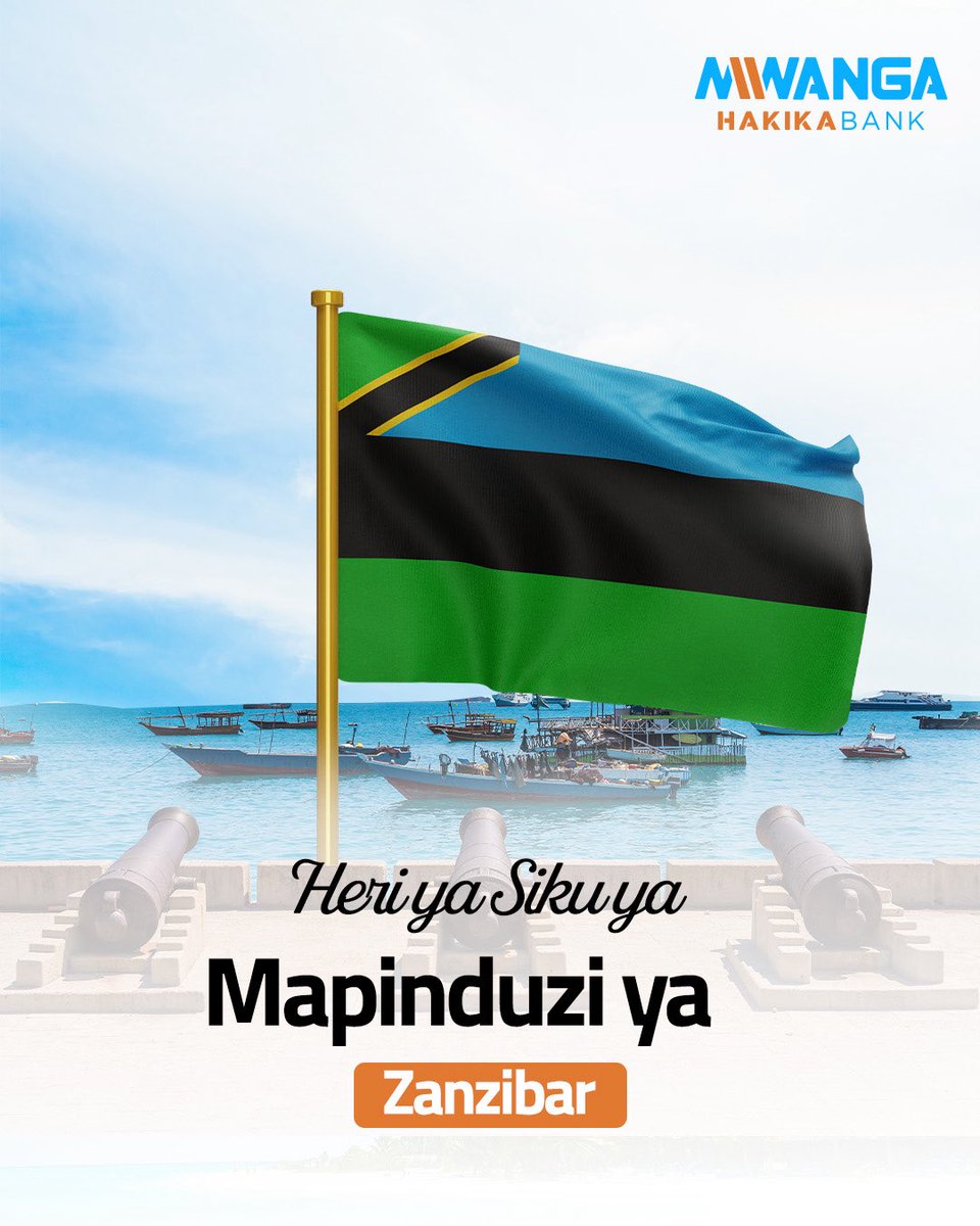 mhbbank's tweet photo. Bodi ya wakurugenzi, menejimenti na wafanyakazi wa Mwanga Hakika Bank tunawatakia heri ya siku ya Mapinduzi ya Zanzibar.

@mhbbank
#definingtomorrowtoday https://t.co/JdxSbrS79T