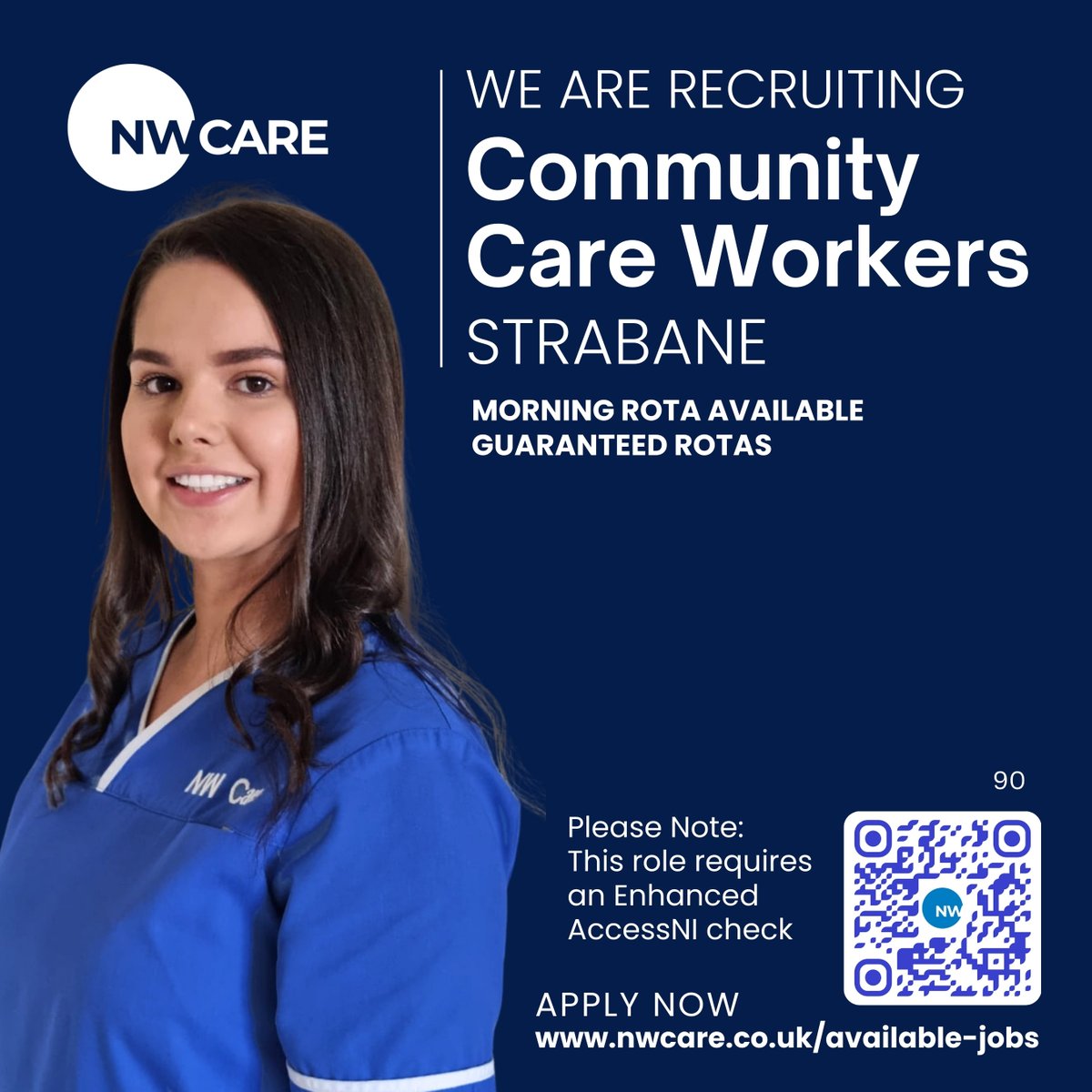 𝗪𝗘'𝗥𝗘 𝗛𝗜𝗥𝗜𝗡𝗚
HOME CARE ASSISTANTS - STRABANE
If you care about people and want to give back to your community, we’d love to hear from you.
Apply online: nwcare.co.uk/available-jobs…