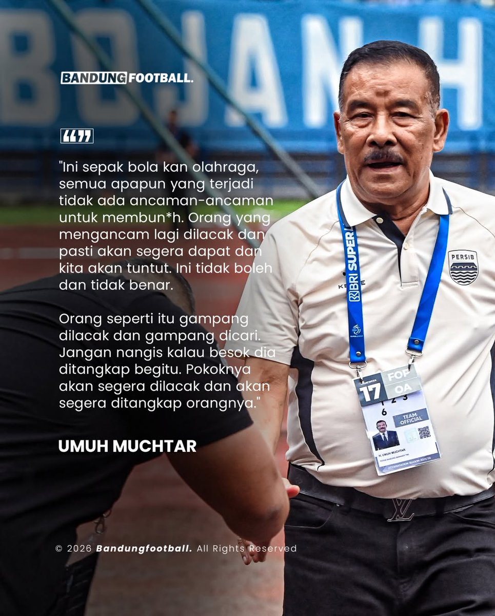 bandungfootball's tweet image. Menanggapi ancaman pembunuhan terhadap Thom Haye dan keluarga pasca pertandingan Persib vs Persija, Wa Haji Umuh berikan komentarnya 💬😡

#BandungFootball #BFCOM #Persib #Bobotoh