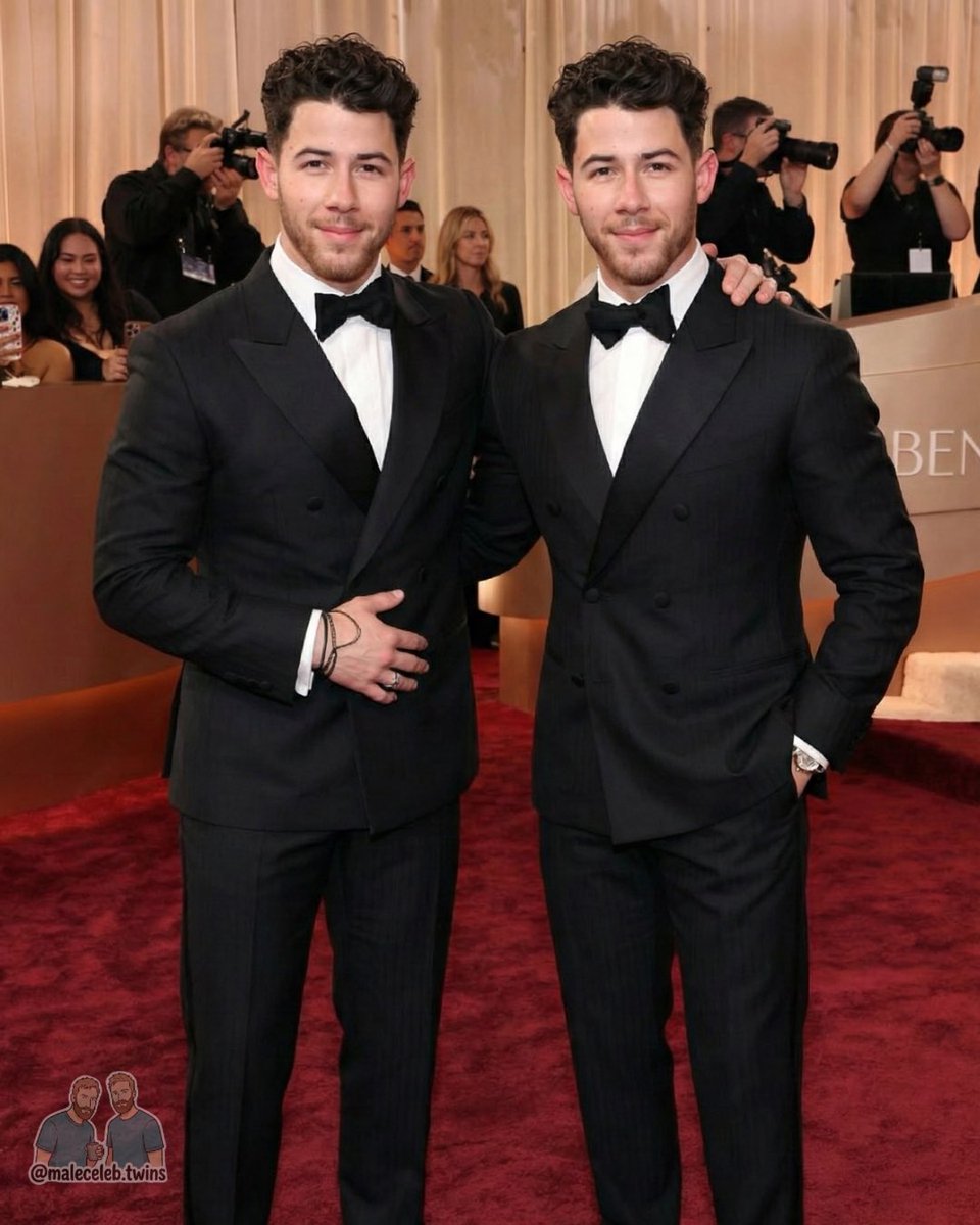 ClonesMale5664's tweet photo. Nick Jonas and his clone at #GoldenGlobes   #NickJonas https://t.co/uKbAZ9hxrp