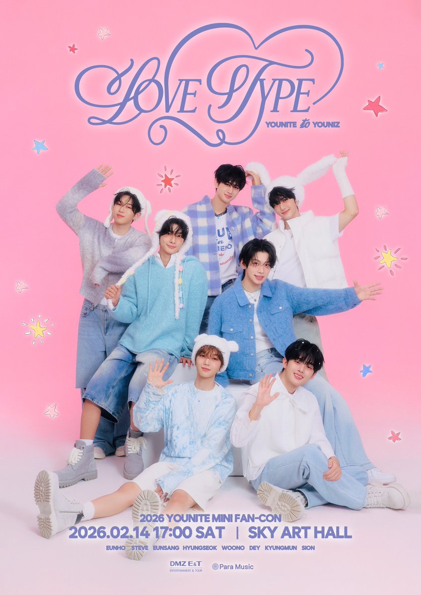 YOUNITE MINI FAN-CON
<LOVE TYPE : YOUNITE to YOUNIZ>

💌 2026.02.14 (SAT) 5PM (KST)
💌 SKY ART HALL

COMING SOON

#YOUNITE #유나이트
#LOVETYPE_YOUNITE_to_YOUNIZ