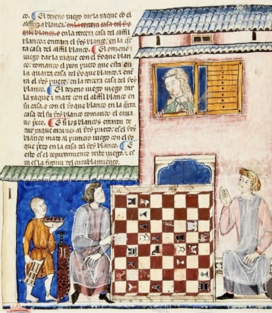 PeronaSara's tweet image. “Libro del axedrez, dados e tablas.”
This #manuscript was begun and completed in the city of Seville in 1283, making it one of the last works promoted by Alfonso X of Castile.

It is a compendium of games that captures the rich Eastern playful tradition,…
1/4 🧵