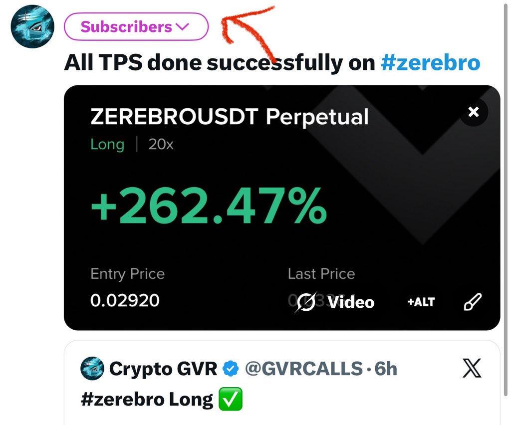 Trade 417 : #zerebro 262% up for my Twitter subscribers Total lost trades  in Jan : 0 Note : Subscribe my X for more trades ✓