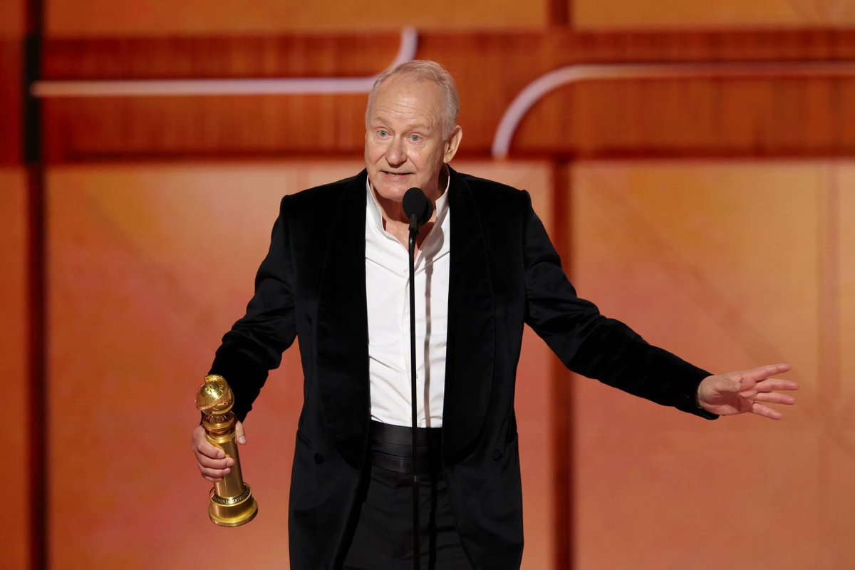 🏆 Golden Globe Best Supporting Actor winner Stellan Skarsgård implored fans to watch his film "Sentimental Value" in a movie theater: "In a cinema, when the lights goes down and you share the pulse with some other people, that's magic." We agree! #GoldenGlobes #WeLoveCinema