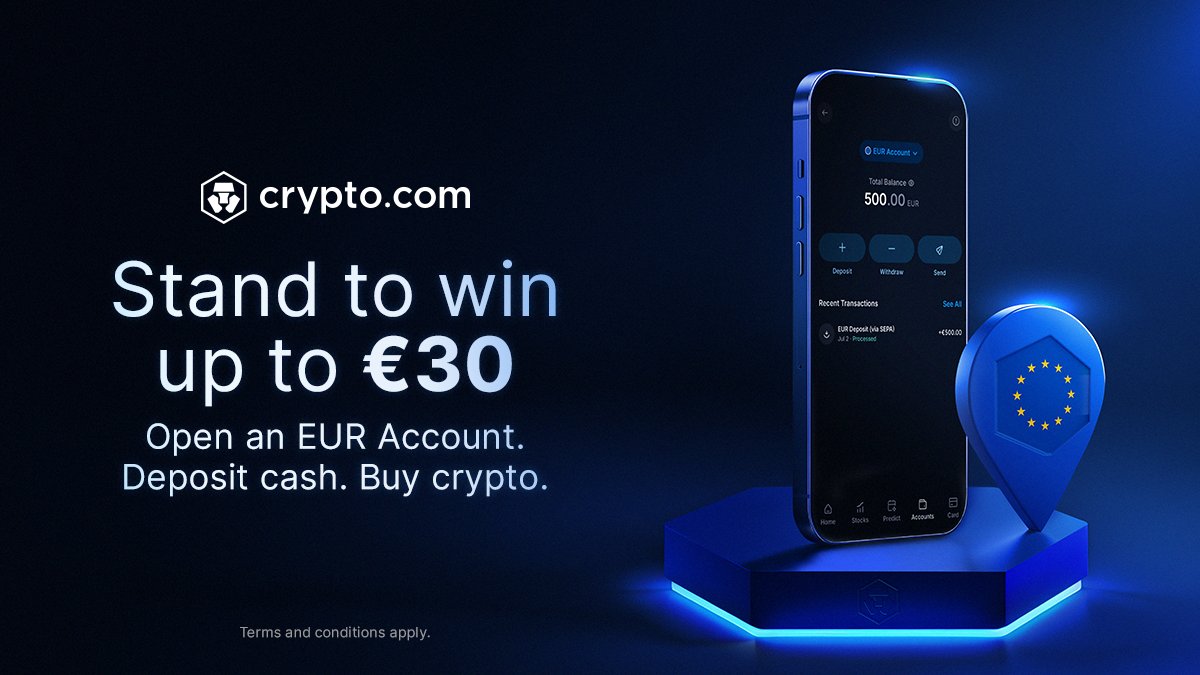 ⏳ The EUR Deposit Race ends tomorrow Earn €5 when you are among the first  200 to open an EUR Account, plus an additional €25 when you make your first  EUR deposit