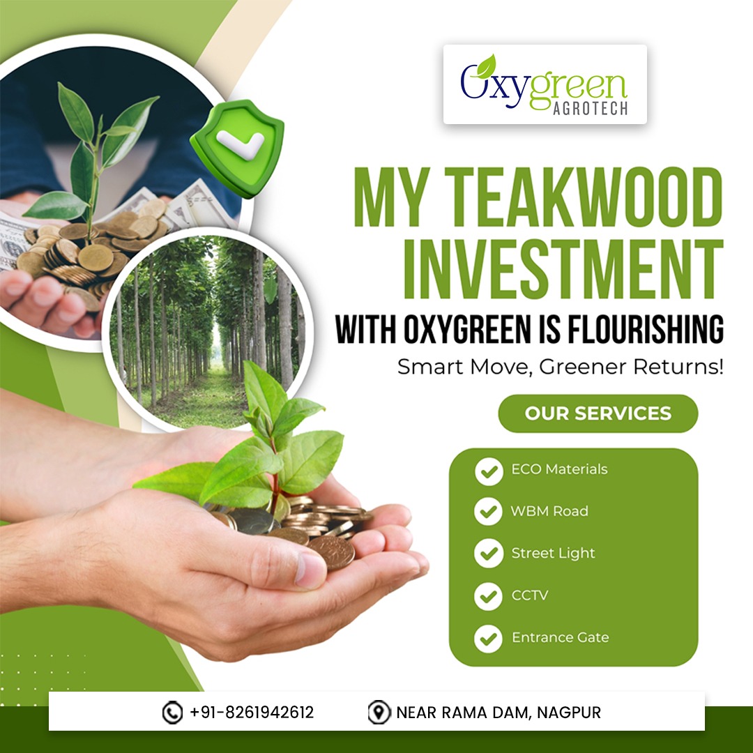 OxygreenAgrotec's tweet image. 🌳 Planted smart. Growing strong.
My teakwood investment with OxyGreen Agrotech is flourishing — where green decisions bring golden returns 📈💚
📞𝐂𝐨𝐧𝐭𝐚𝐜𝐭 𝐔𝐬: 𝟖𝟐𝟔𝟏𝟗𝟒𝟐𝟔𝟏𝟐
🌐 oxygreenagrotech.com
#TeakwoodInvestment #OxyGreenAgrotech #GreenReturns #SmartMove