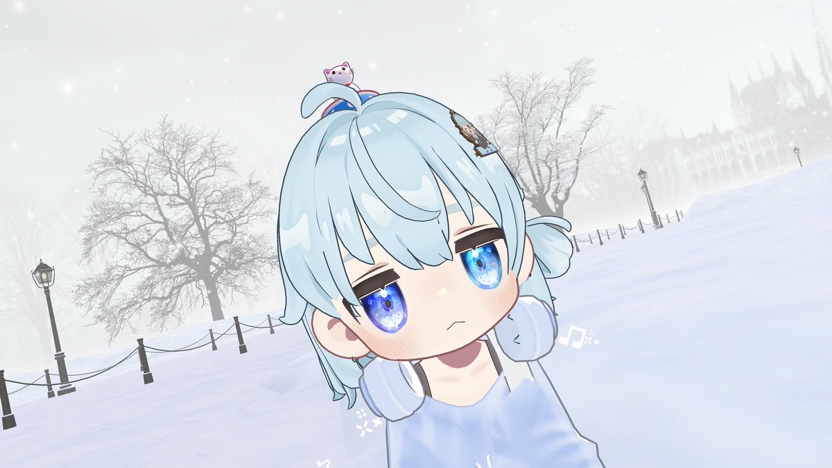 無心で雪だるまをつくった☃