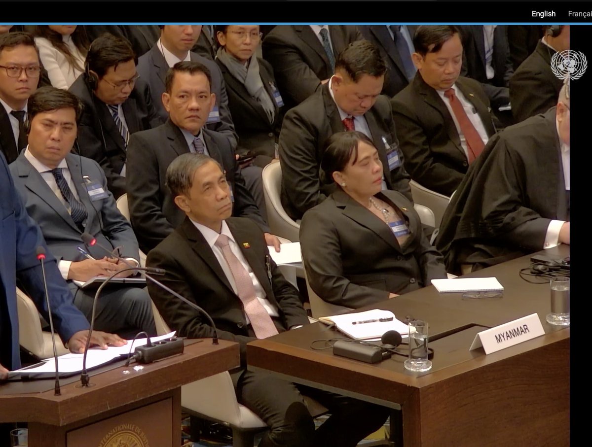 #Myanmar team who are defending &amp; protecting the Myanmar #genocidal junta at #ICJ. Shame on them! Justice must be delivered to #Rohingya .