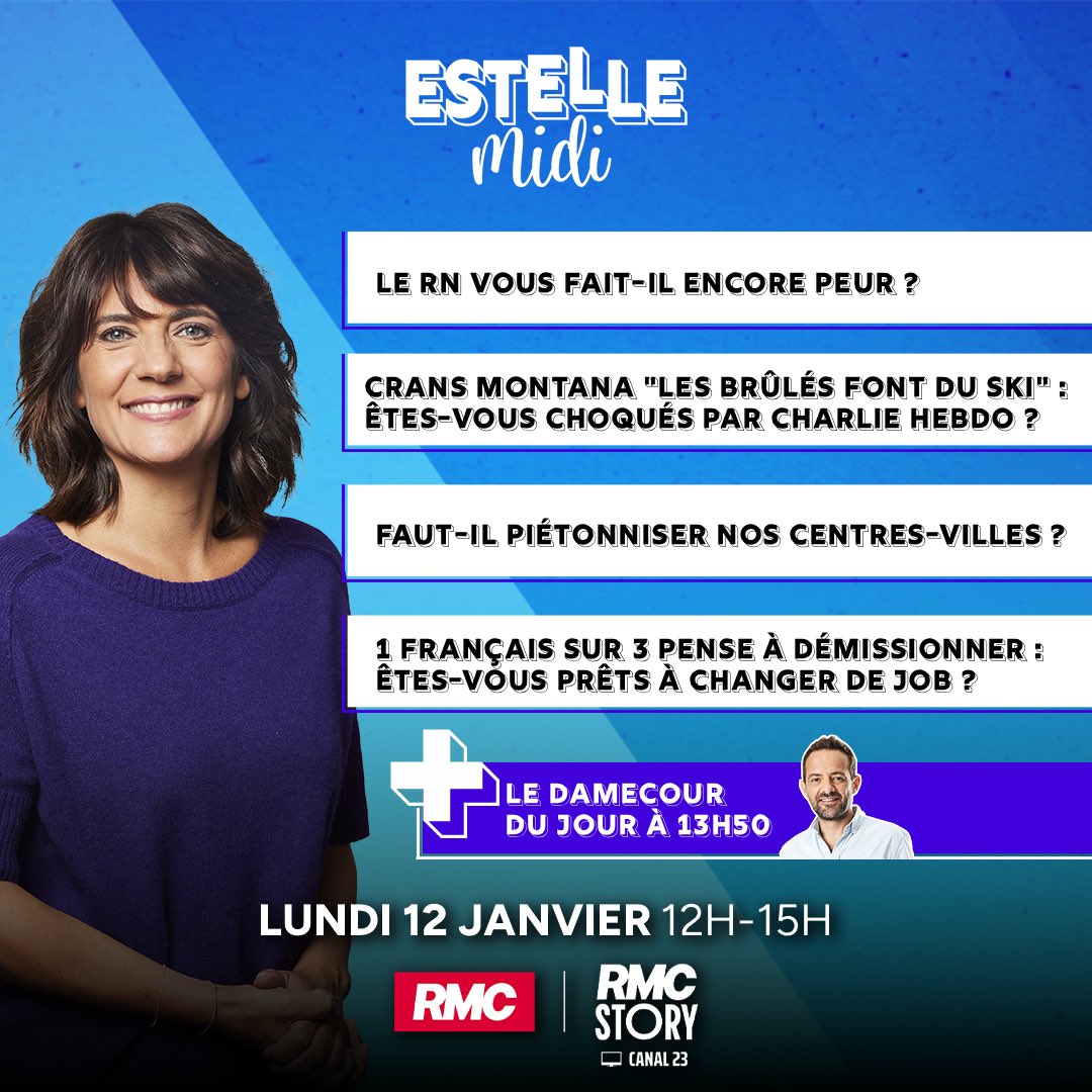 EstelleMidi's tweet photo. Bonjour à tous !

On se retrouve dès 12h sur @RMCInfo📻 et @RMCStory 📺

En plateau avec nous aujourd’hui : @YaelMellul, @DanielRiolo et @EmmaDancourt 

On vous attend nombreux au 3216 https://t.co/wuAbmkDXdd