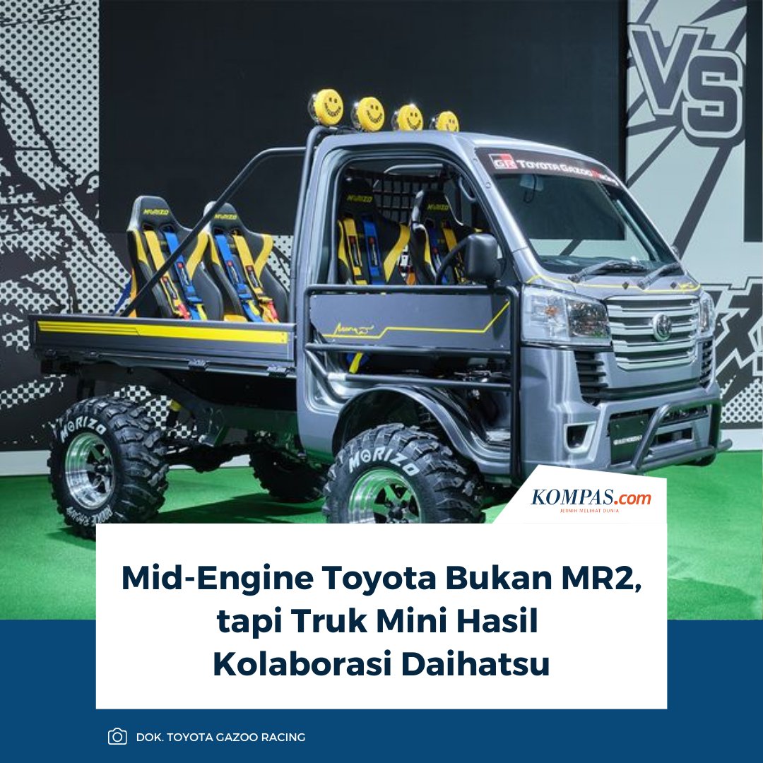 kompascom's tweet image. Sempat beredar kabar bahwa Toyota sedang mengembangkan mobil dengan mesin tengah atau mid-engine. Ternyata mid-engine yang dimaksud adalah truk mini hasil kolaborasi dengan Daihatsu. 

Baca Selengkapnya 👇🏻
otomotif.kompas.com/read/2026/01/1… 

~NA #Toyota #MidEngine #TrukMini