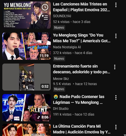 Hoy me hicieron conocer a Yu Menlong, aprendí que canta rancheras y estuvo en Got Talent. 
Lamentablemente no existe pero tiene compilaciones de 10 horas. Son historias de una vida que no existió, o si?

youtube.com/watch?v=aWUmuG…