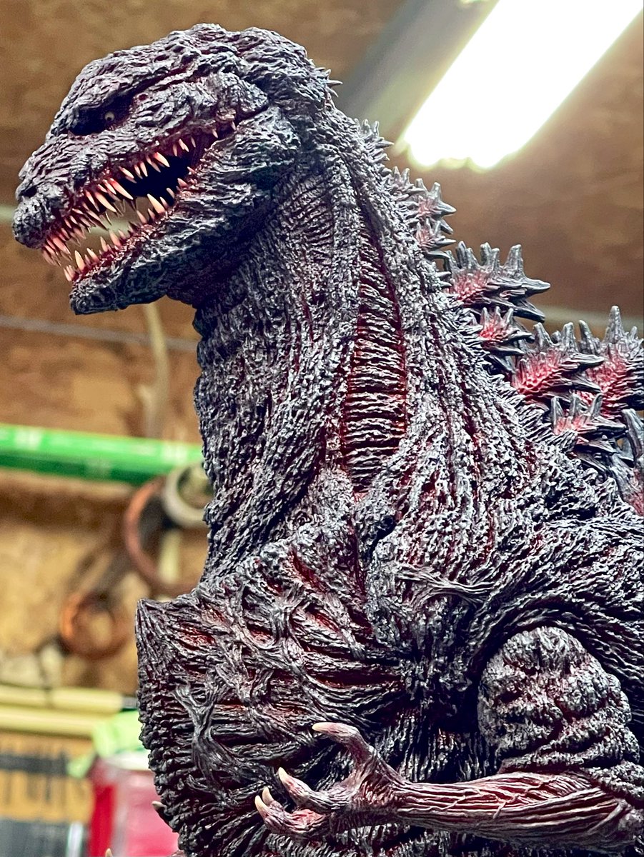 ゴジラ第4形態 サンプル塗装編 いい表情になりました！ #ゴジラ