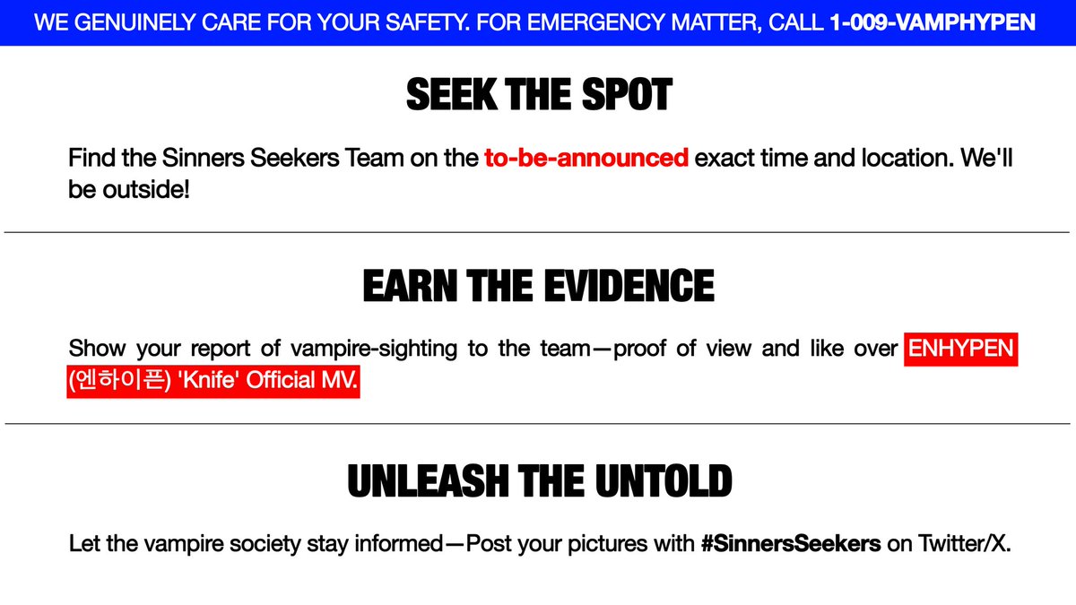 drnkdzd's tweet image. 𝗦𝗜𝗡𝗡𝗘𝗥𝗦 𝗦𝗘𝗘𝗞𝗘𝗥𝗦 🩸
#ENHYPEN Comeback Celebration
Coordinated by @biuedaze @drnkdzd
@painted_cheeks @___canaries @saresvati 

✦ 18.01.2026
✦ Around Blok M
✦ 15.00–16.00 WIB

#SinnersSeekers
#엔하이픈 #THE_SIN_VANISH