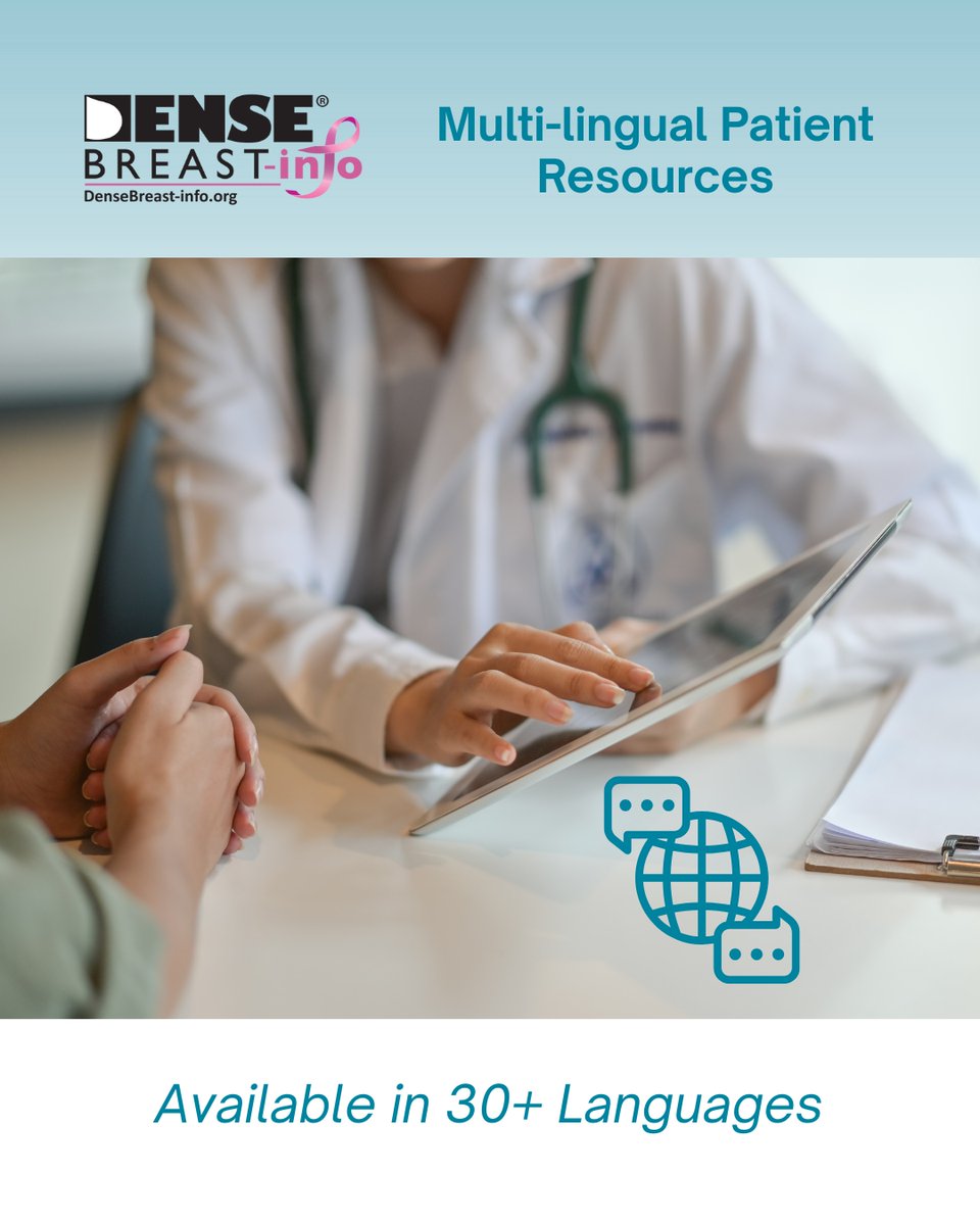🌍 We speak your language! Language should never be a barrier to health information. DBI's patient resources about dense breasts are available in 25+ languages, making vital screening information more accessible. ow.ly/bpzx50XV6mV
#DenseBreasts #BreastDensity #DBIDecade