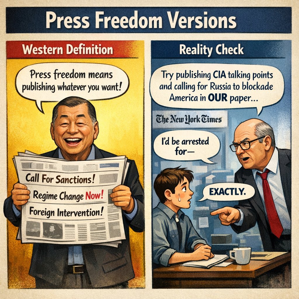 Press freedom is sacred. Unless you're calling for foreign powers to destroy your own country. Then it's called something else. Like "espionage."