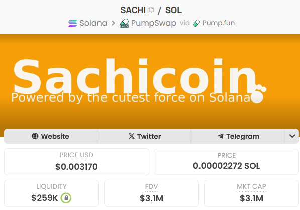 deg_ape's tweet photo. no doubt, $SACHI has the best community here 

looking at the current meme lore, recent pumps like in $WHITEWHALE, $WOKAk, I won't mind if $SACHI pulls out the same

$SACHI --> meme lore + community + team + utilities 

it has got it all to frontrun others in bull season  🐾 https://t.co/sTUvyENqxD