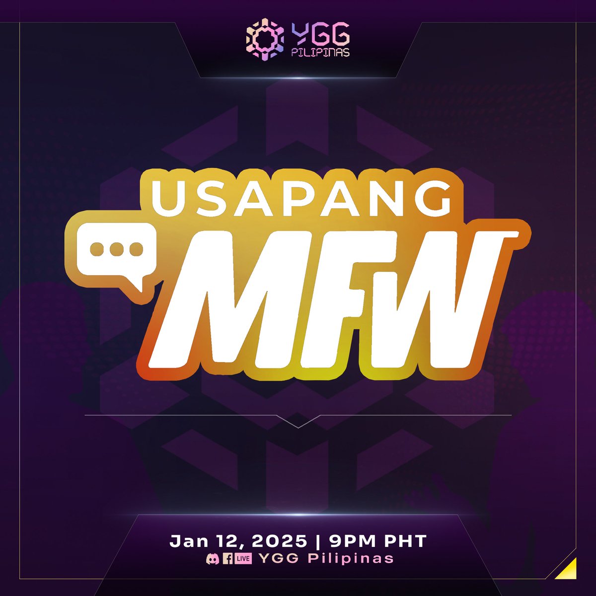 Bagong taon na, kaya simulan natin nang may pasabog! 🎆

Usapang MFW opens the year with real talk on wins, lessons, and what we’re building next as a community.

Live TONIGHT at 9 PM on Facebook, X, and Discord.