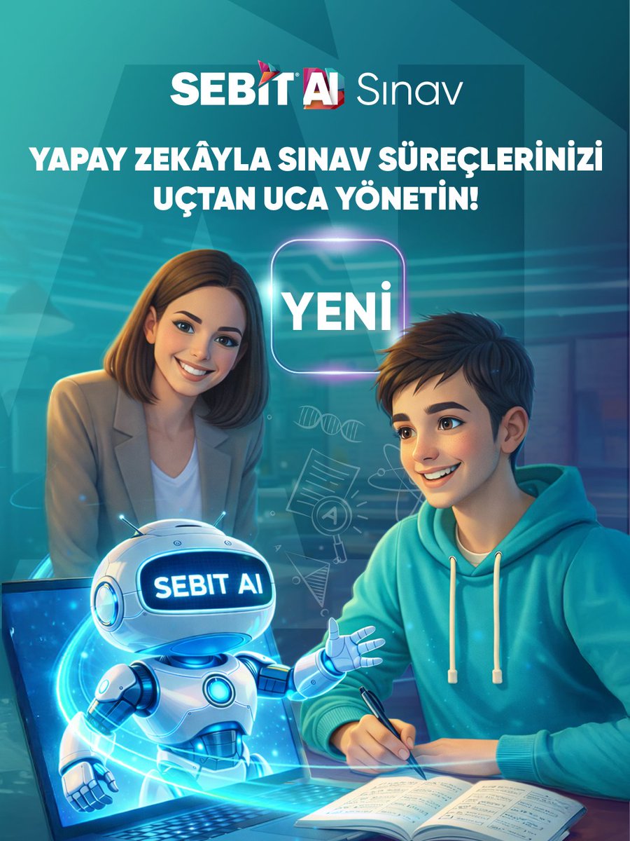 SEBİT olarak eğitim teknolojilerindeki 37 yıllık deneyimimizi yapay zekâ desteğiyle bir adım ileriye taşıyoruz.

Yapay zekâ destekli özelliklerimizi keşfetmek için bizi takip edin!

Detaylı bilgi ve demo talebi için:
Çağrı Merkezi: 444 27 50
Demo Talebi: sebitvcloud.com/tr/demo-talep.…