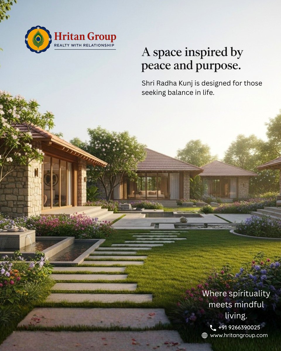 Hritan_Group's tweet image. When living is guided by peace and intention,
every space feels meaningful.

Shri Radha Kunj reflects a life lived in balance.

#LivingWithIntention #ShriRadhaKunj #HritanGroup #PeacefulSpaces #NatureInspiredLiving #MindfulLiving #HritanGroup #PurposefulSpaces #CalmLiving