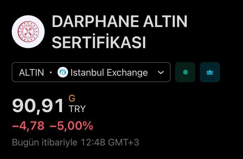#ALTINS1 BİR TABAN DAHA ⬇️

Sizi düşüşten önce uyardım arkadaşlar, zaman beni haklı çıkarır! 

Yükselecek hisseleri her zaman söylerler, ben sizi düşüşten de koruyacağım✔️ #bist100