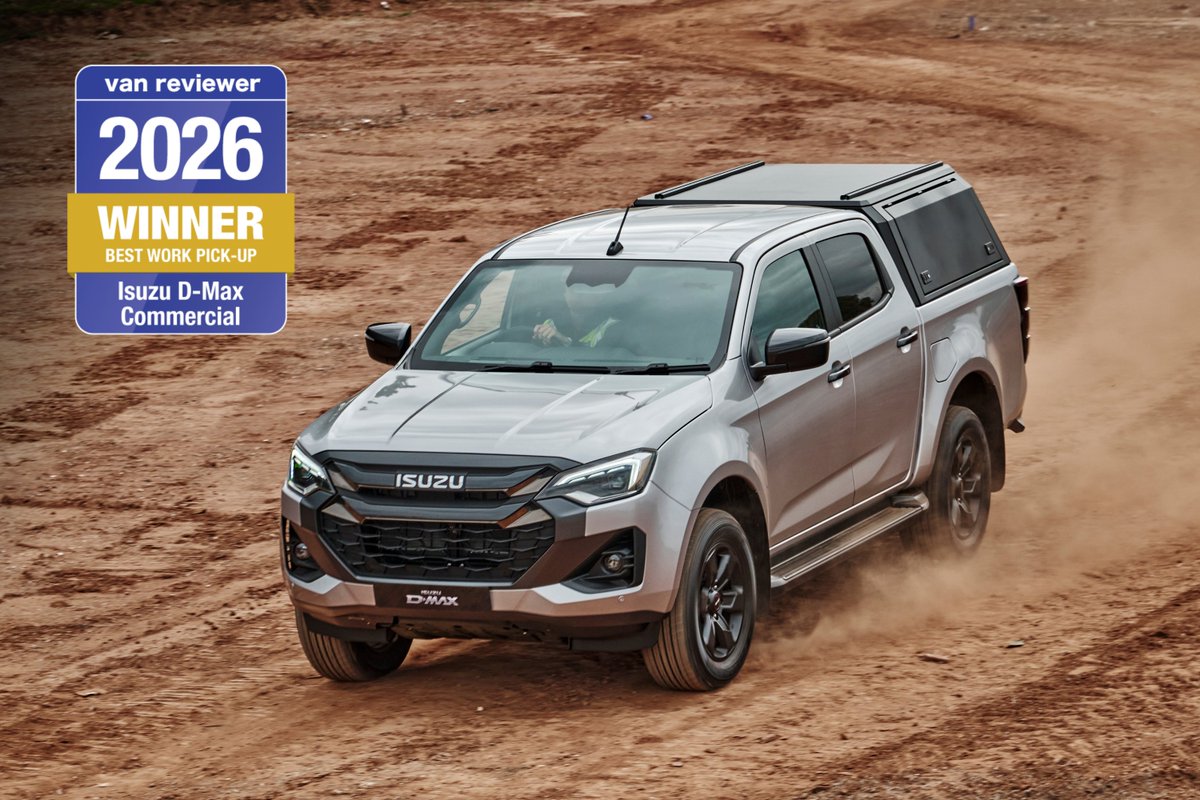 IsuzuUKPR's tweet photo. Isuzu D-Max V-Cross Commercial named Best Work Pick-Up at inaugural Van Reviewer Awards 2026 ๐๏ธ
https://t.co/M5hQiKmqY1
#Isuzu #DMax #DrivenToDo #VCrossCommercial #Commercial #ReadyForDuty #VanReviewer #Award #BestWorkPickUp #BestPickUp https://t.co/rDU8PU2WOe