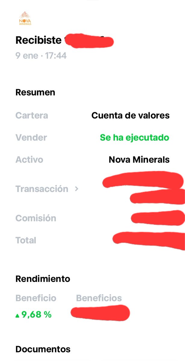 tradingdevida's tweet image. 9,68% rentabilidad #trading en #novaminerals #NVA