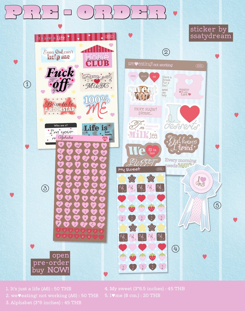 Pls kindly RT🤍 [รีทวิตสุ่มแจก sticker 1 ชิ้น]

[pre-order] STICKER🏠❤️
today - 20/01/2026

☆ 5 types of sticker
☆ price: เริ่มต้นที่ 20-50฿
☆ sticker เนื้อ pvc (ลอกออกไม่มีคราบกาว)

📦shipping 35฿ / 50฿ 

🛒more info &amp; to order >> forms.gle/vh5hHLa1WeiNBd…