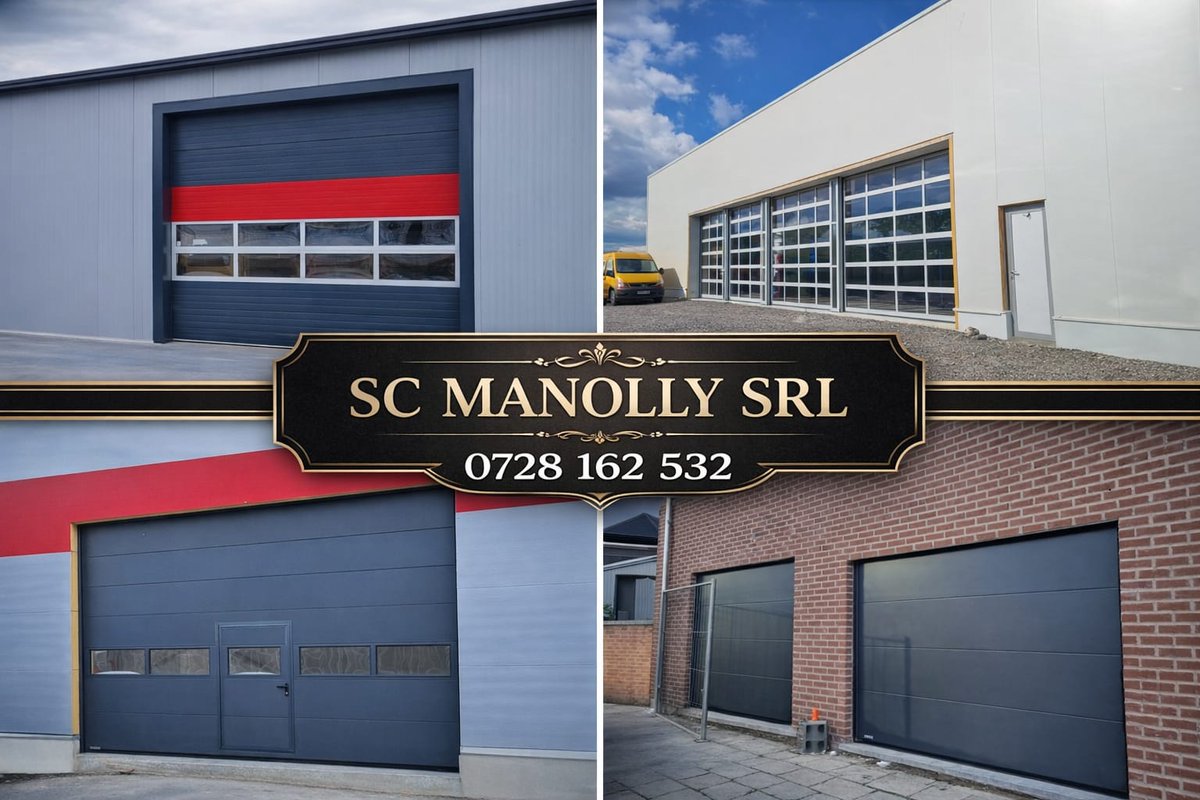 📷 SC MANOLLY SRL – Calitate care se vede, siguranță pe termen lung 📷
📷 Uși de garaj rezidențiale
📷 Uși industriale
📷 Montaj rapid și corect
📷 Soluții personalizate
📷 Număr de telefon: 0728 162 532

📷 SC MANOLLY SRL – Siguranță, funcționalitate și design modern