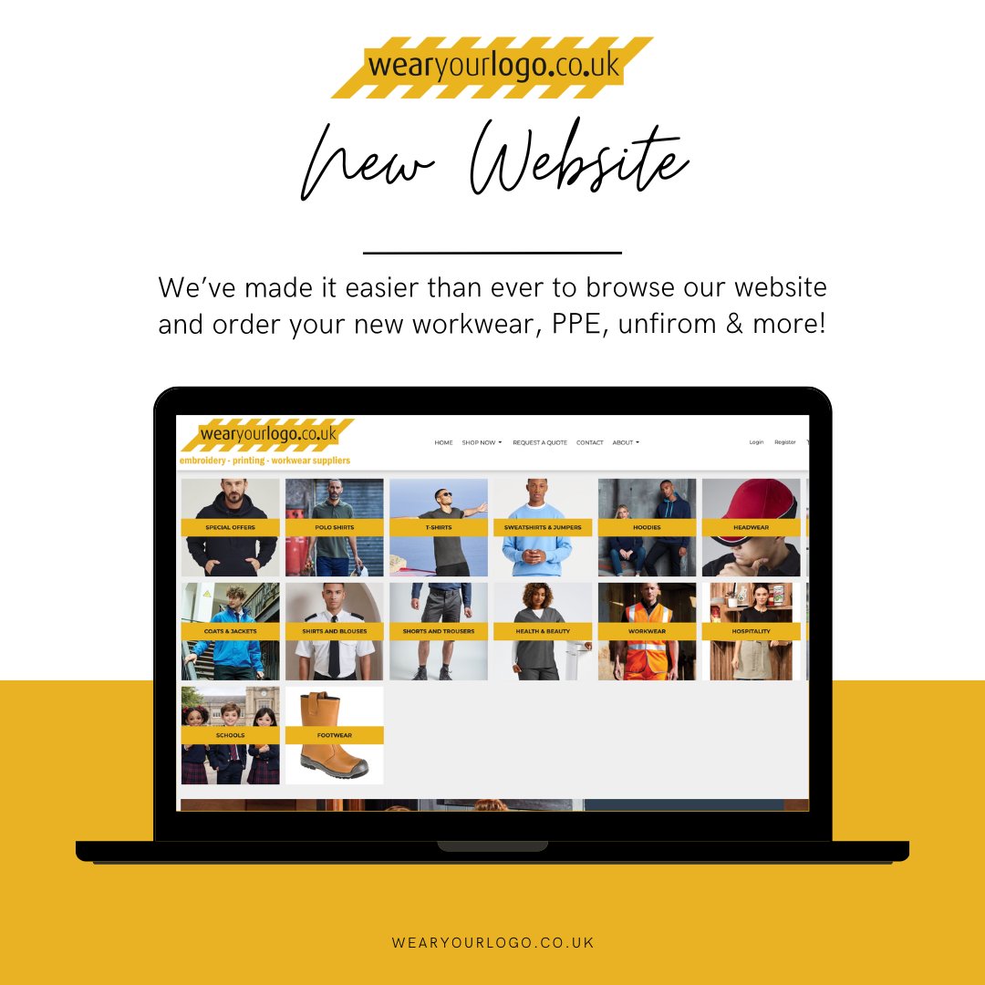 Anddd we're back! Our Lancing store is back open from today, and our website has had a major overhaul - making it easier than ever to get your workwear, uniform, PPE and more! 🙌

🖥 wearyourlogo.co.uk
📧 sales@wearyourlogo.co.uk
☎️ 01903 766 228