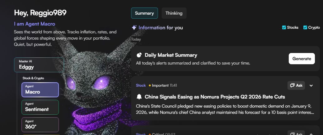 AI CIO by <a href="/EdgenTech/">Edgen</a> feels genuinely farsighted for me.
Agent Macro doesn’t just react to headlines - it connects enforcement, liquidity shifts, and macro signals before they hit your portfolio.
That’s the cool part: you see risks forming early, not after your alpha is gone.
