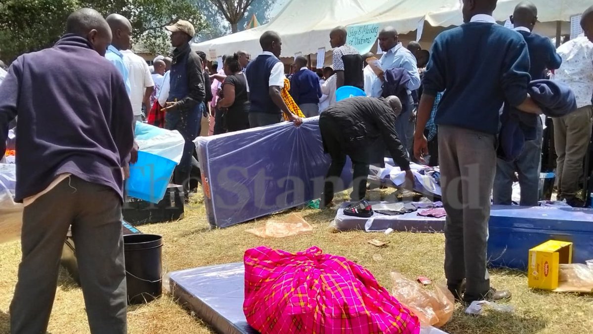 StandardKenya's tweet image. A beehive of activity at Kagumo High School as parents stream in with their children for grade 10 admission. 
Photos by Amos Kiarie