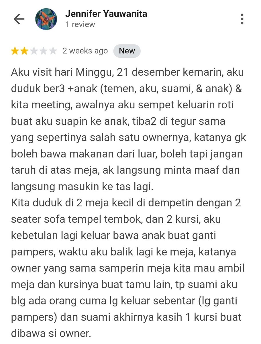 hansdavidian's tweet photo. Btw lo kalo iseng baca Google review ni tempat terus lo sort dari lowest banyak yg ngeluh pelayanannya agak2 sengak terutama owner-nya 🤣 https://t.co/SiZEjwJfOH