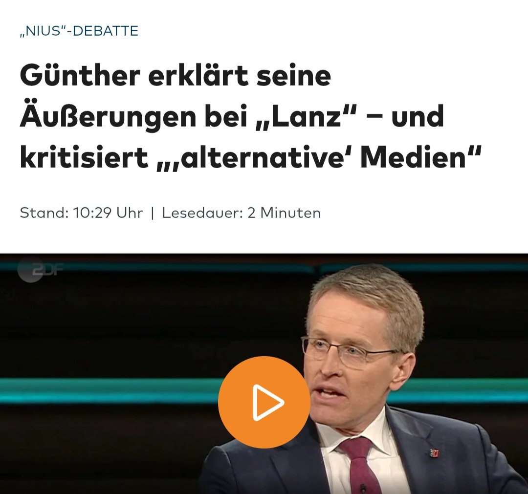 Daniel Günther bleibt standhaft und bekräftigt seine Aussage nochmals.✊️