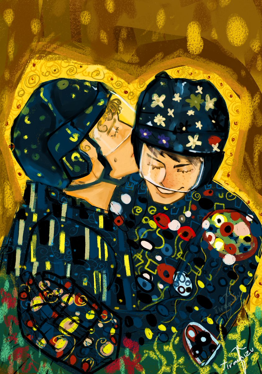 MizukoRain's tweet image. inspired by the painting "The kiss(Klimt)" but heated rivalry

#heatedrivalry #hollanov
