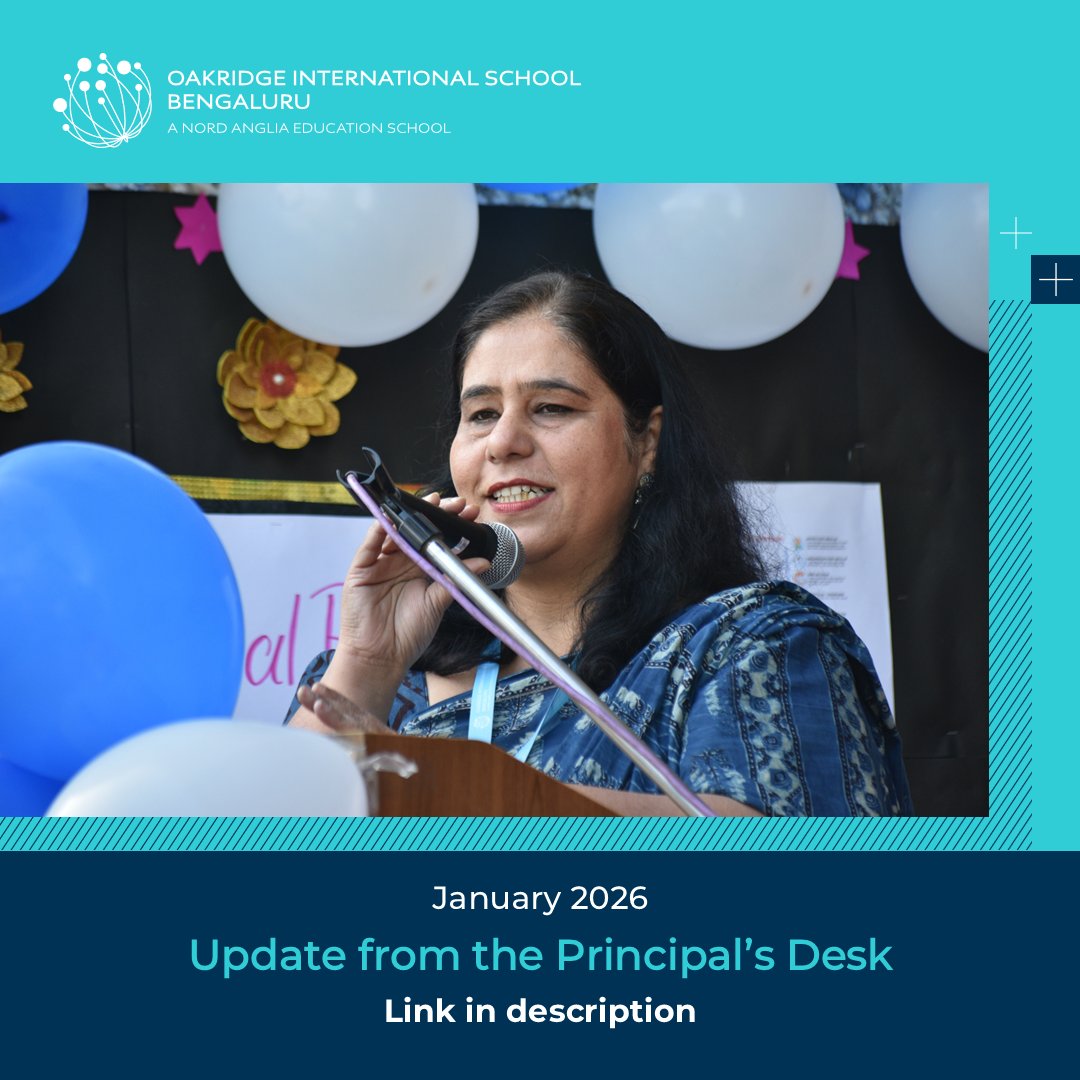 Oakridge_Blr's tweet photo. Our Principal's Update for January is out! 🎓✏️

Read here: https://t.co/WEXxSeJYiM

#PrincipalsDesk #OakridgeFamilies #SchoolCommunity #OakridgeInternationalSchool #OakridgeBengaluru #CodeFest #PhoenixCup #UniversityPlacements #OISB #PrincipalUpdate #January2026 https://t.co/ZquXNMml6u
