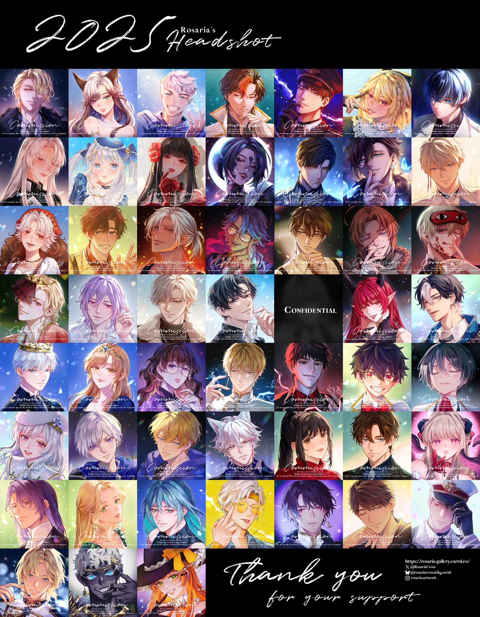 ภาพรวมงานโอมากาเสะเฮดช็อตที่ทำในปี 2025 ตั้งแต่รอบทดลองเปิดรับครั้งแรกช่วงเดือน 5 เดือน 6 แล้วก็ไล่ยาวมาตลอด(มีบางเดือนก็ไม่ได้รับ) พอเห็นเรียงรวมกันแบบนี้แล้วก็รู้สึกอลังการมาก ✨✨

ขอบคุณทุกคนที่สนับสนุนมาตั้งแต่วันแรกที่เปิดรับงานซีรีย์นี้ค่ะ! ดีใจมากๆเลย