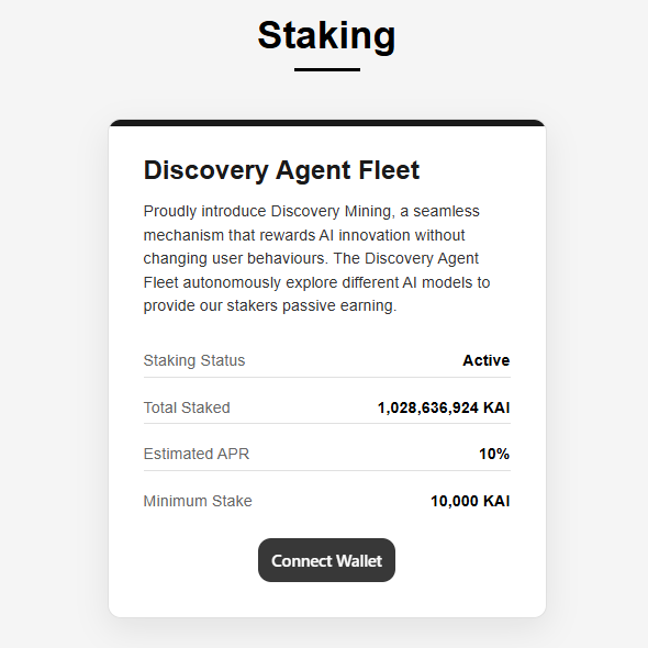 spare1n's tweet photo. Over a billion $KAI already staked into the discovery fleet.

That’s real commitment. @KaiDotNow https://t.co/f0yzjGcplZ