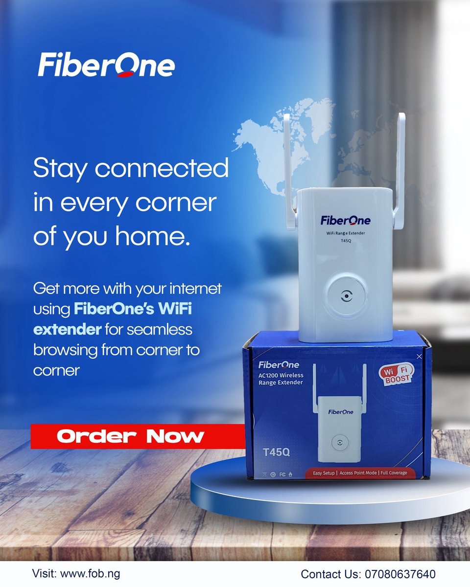 FOBroadband's tweet photo. It’s a new week and it’s time to shop for your comfort. Our WiFi extenders gives you coverage in every corner of your home. Visit our website to get yours #wifiextender #fiberonebroadband https://t.co/cXHu6ABYZ5